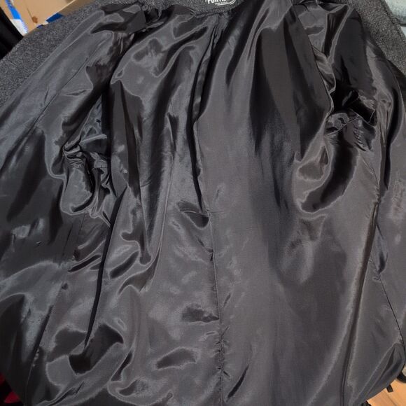 Vintage Portrait Wool Long Duster Coat Women's Size XL Black Button Front EUC - Picture 11 of 11